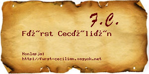 Fürst Cecílián névjegykártya